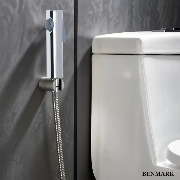 Ion Chrome Health Faucet with Braided 1 Meter Flexible Hose & Hook