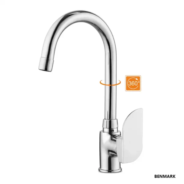 Pristine Single Lever Deck-Mount Kitchen Sink Mixer Tap