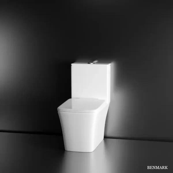 Athos One-Piece Rimless S-Trap Siphonic Western Toilet / Commode (White)