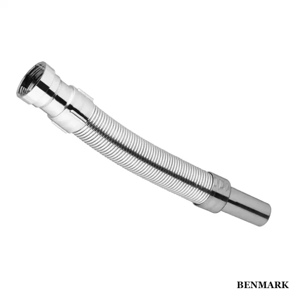 PVC Flexible Waste Pipe with Chrome Finish (30 Inches) - By Benmark